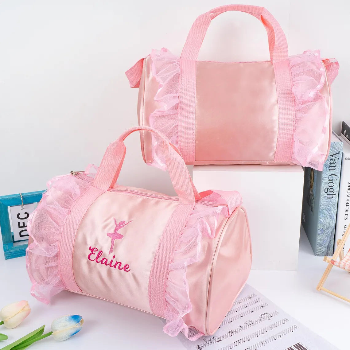 Personalized Ballet Dance Bag for Girls – Custom Duffle Weekender