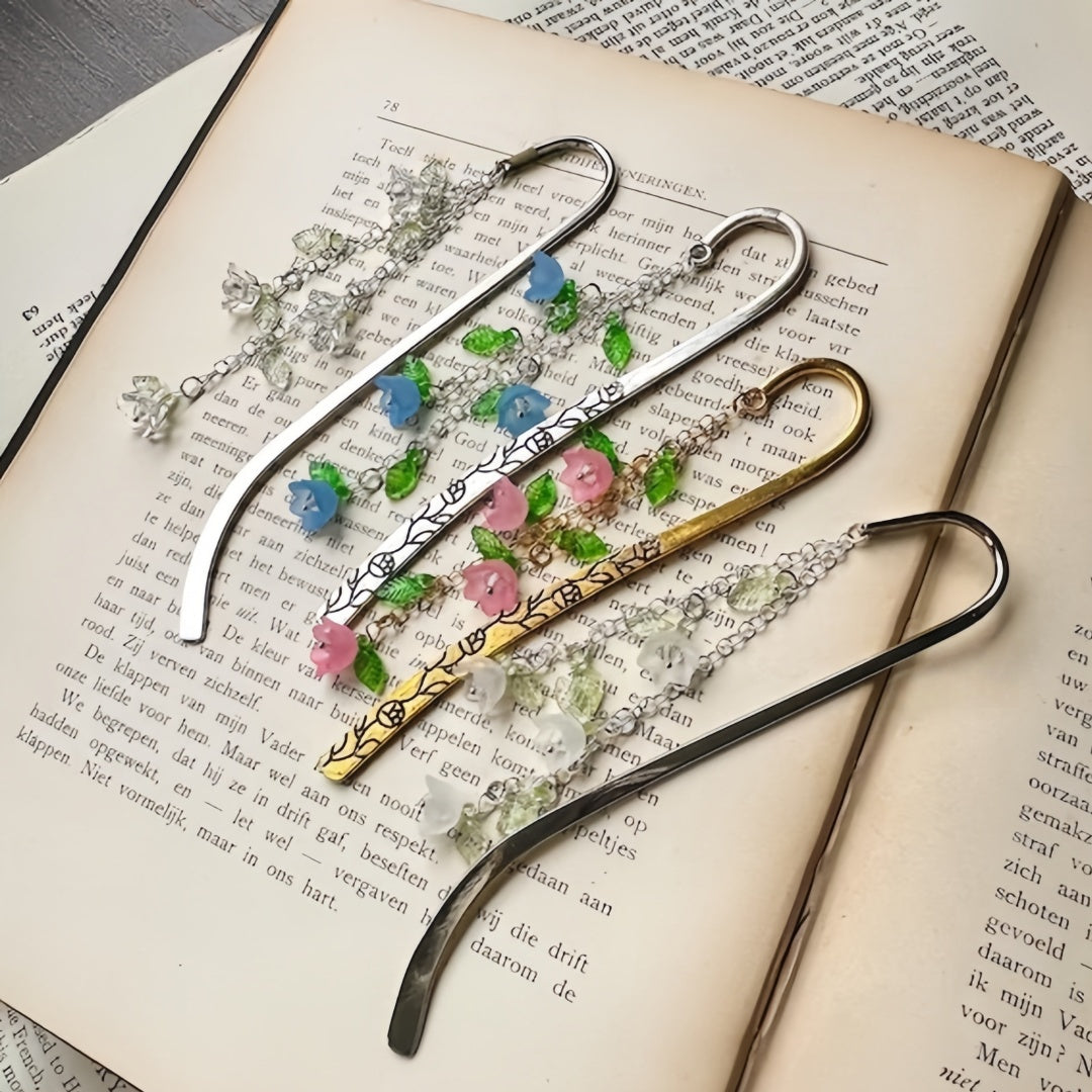 Custom Flower Bookmark – Multiple Colors | Fairycore Metal Charm
