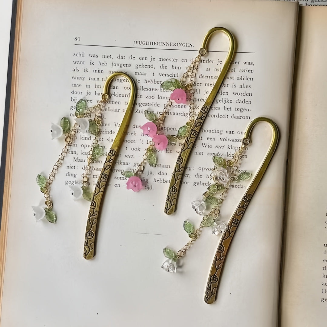 Custom Flower Bookmark – Multiple Colors | Fairycore Metal Charm