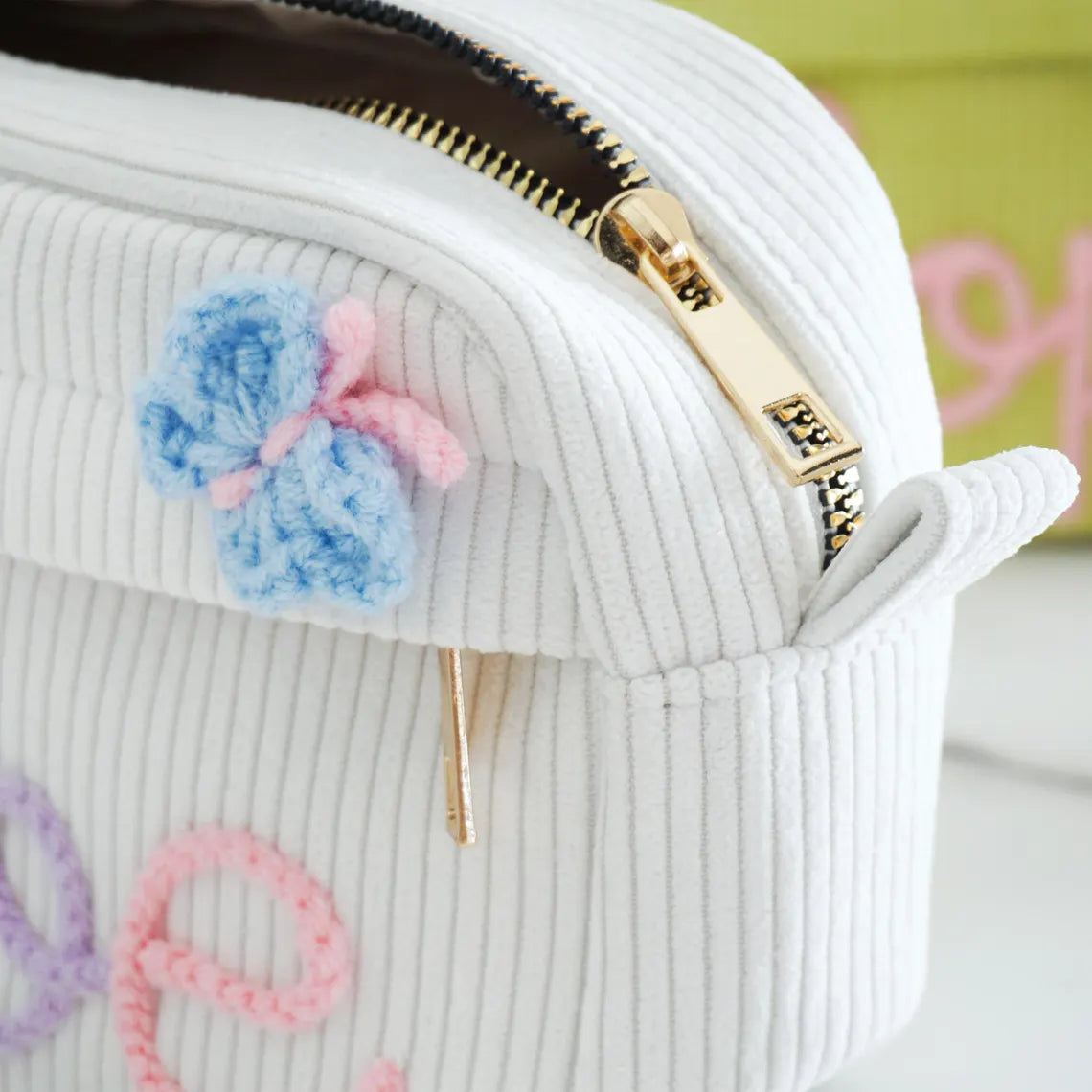 Custom Name Corduroy Pencil Case | Kids Back To School Gift