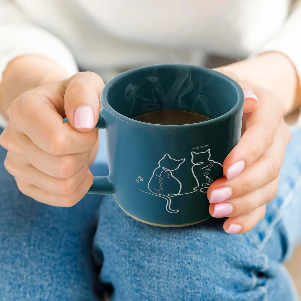 Personalized Cat Mug – Pet Memorial or Gift for Cat Lover