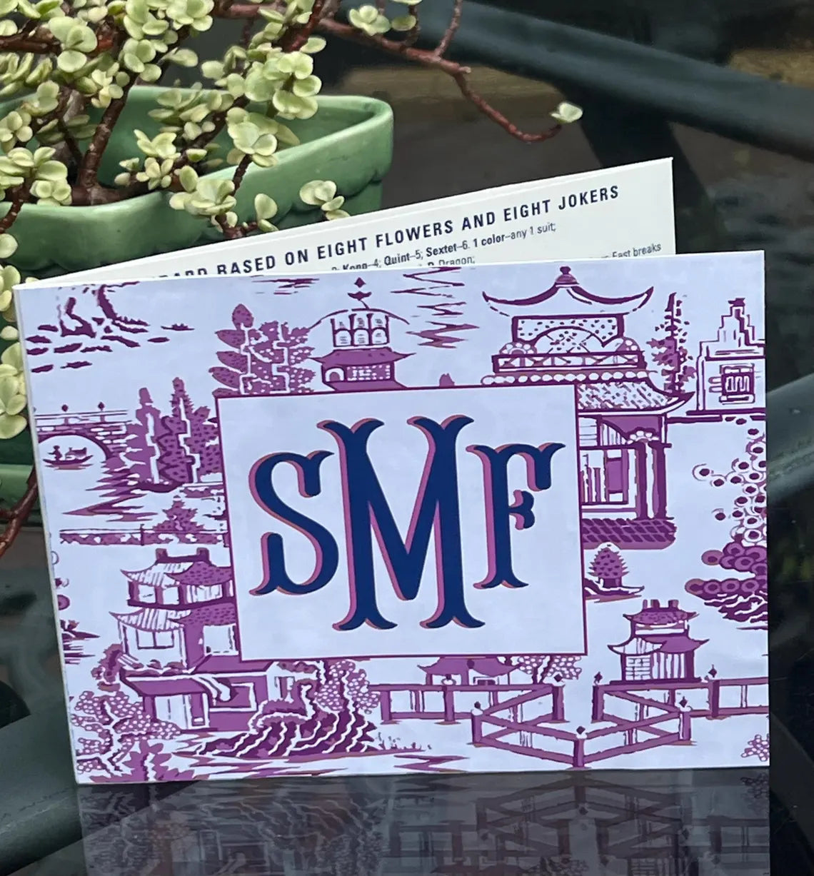 Personalized Mahjong Card Stickers | Waterproof Chinoiserie Designs
