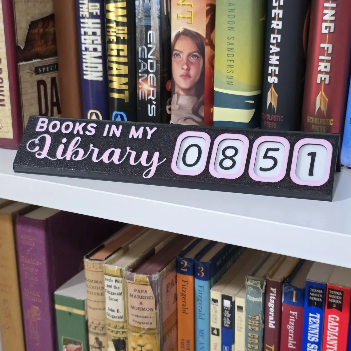 Library Tally – 3D Printed Bookshelf Counter & Storage Box