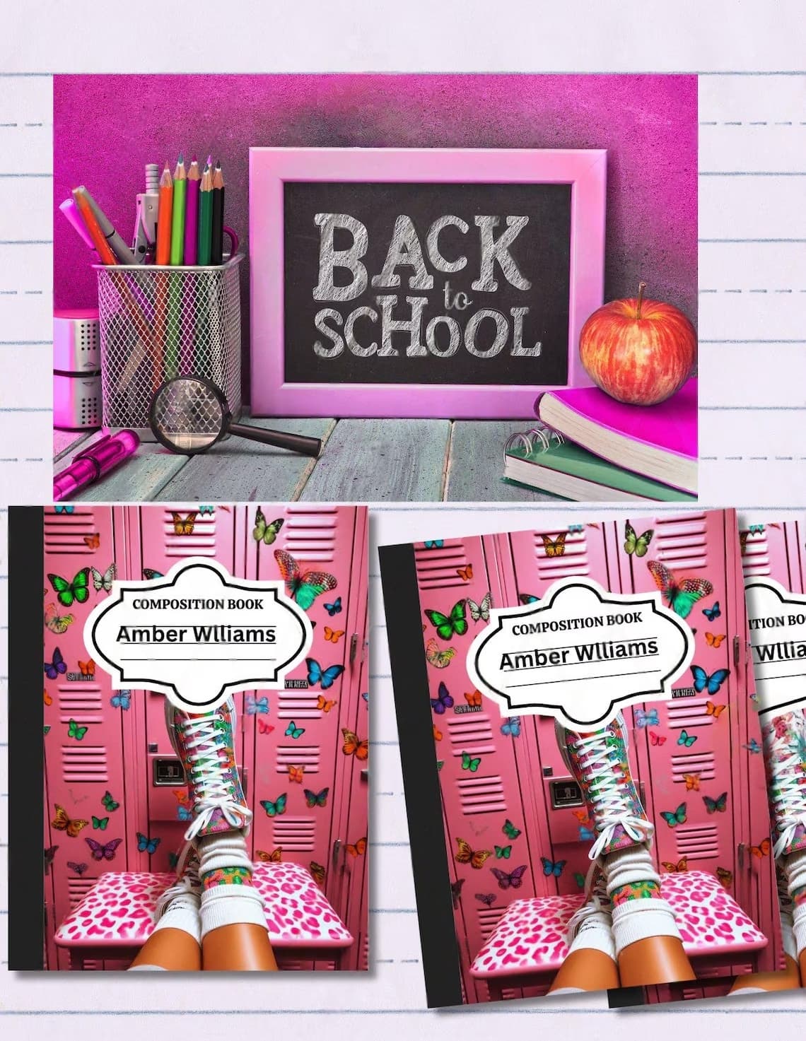 Custom Composition Book – Personalized School Notebook