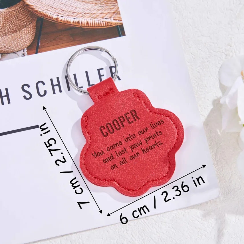 Personalized Pet Fur Memorial Keychain – Dog Cat Hair Keepsake