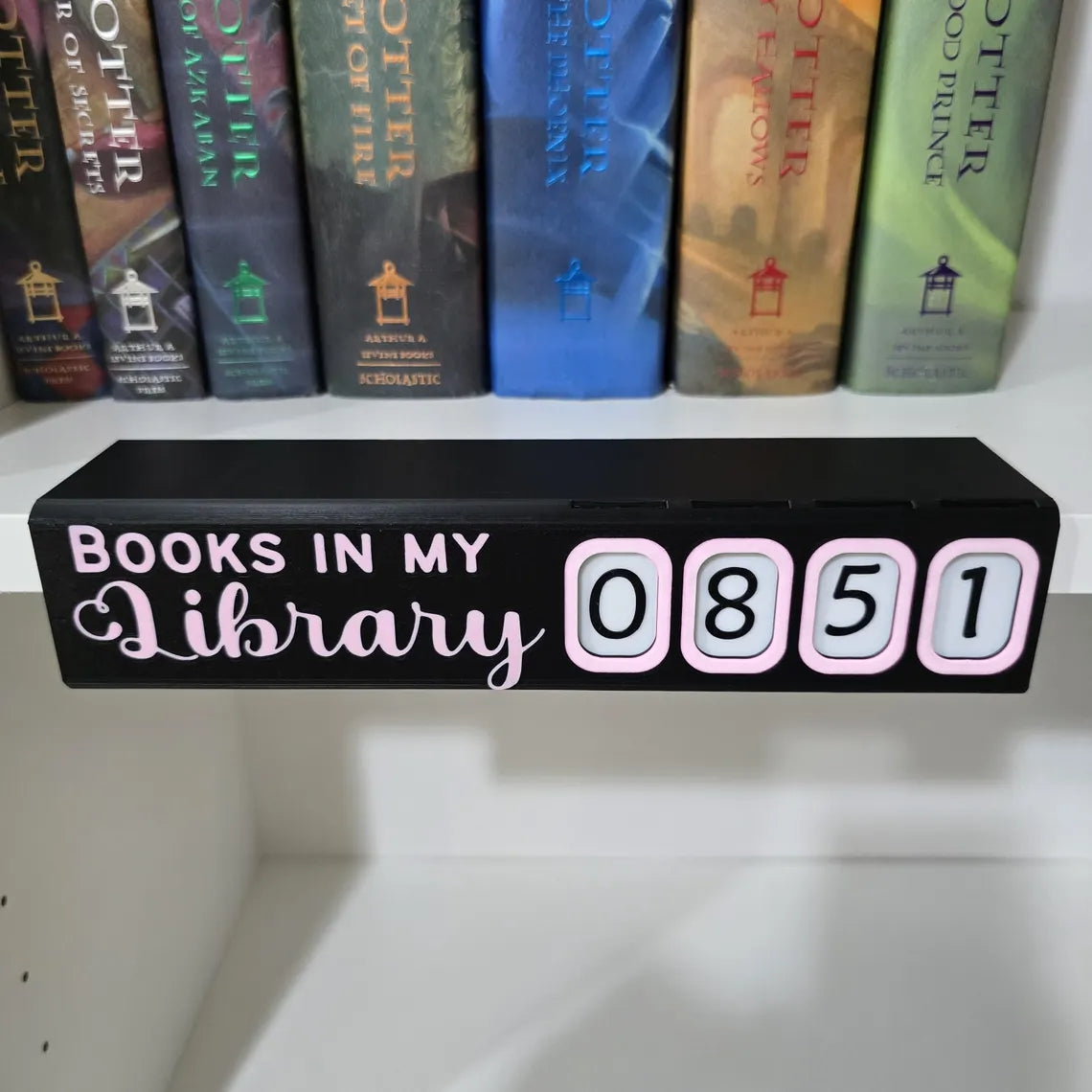 Library Tally – 3D Printed Bookshelf Counter & Storage Box