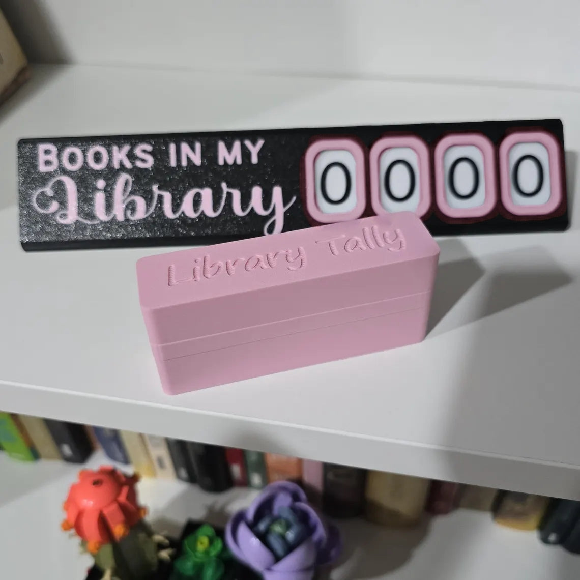 Library Tally – 3D Printed Bookshelf Counter & Storage Box