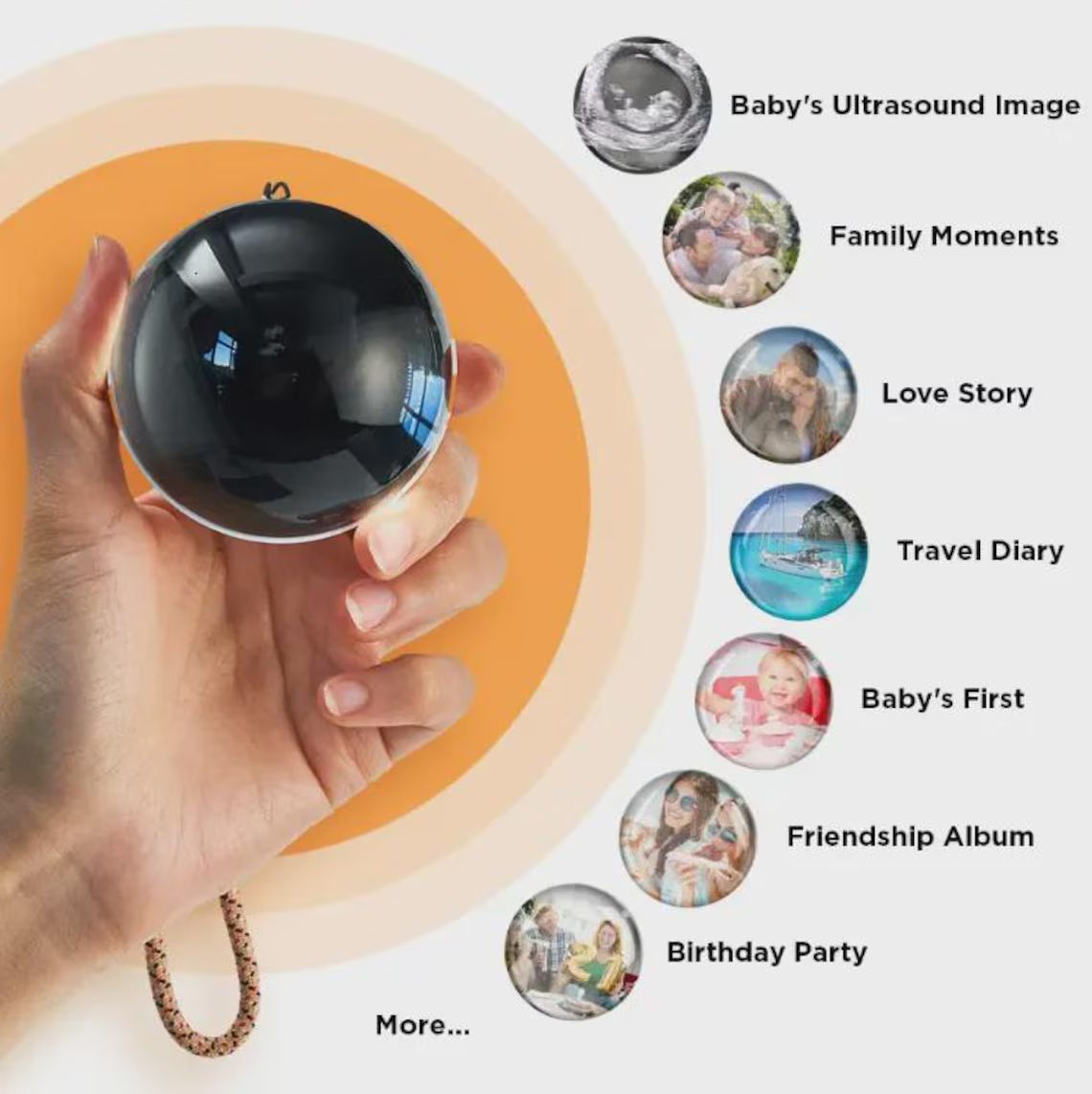 MementoOrb Memory Sphere – Personalized Video Keepsake Gift