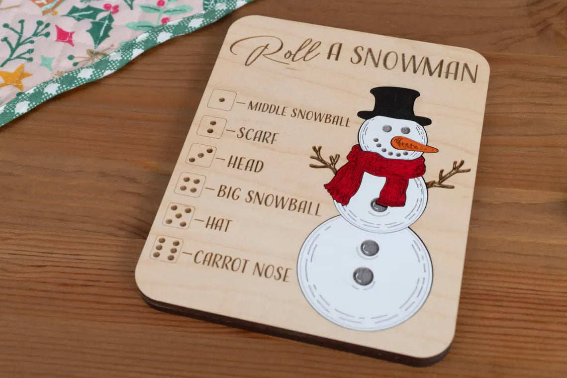 Roll-A-Snowman Christmas Puzzle Game | Kids Party & Stocking Stuffer