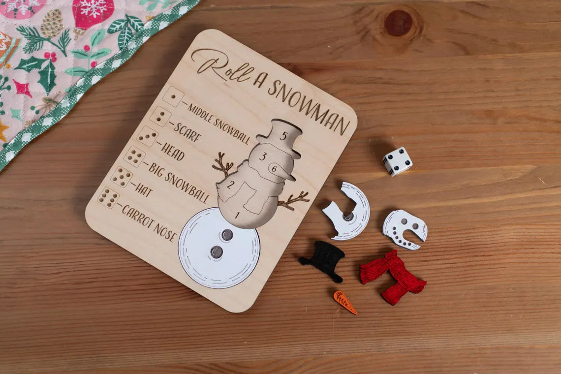 Roll-A-Snowman Christmas Puzzle Game | Kids Party & Stocking Stuffer