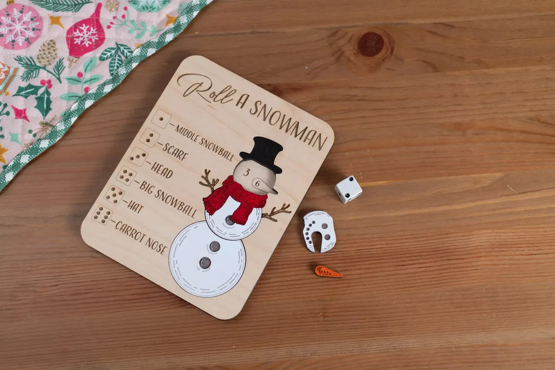 Roll-A-Snowman Christmas Puzzle Game | Kids Party & Stocking Stuffer