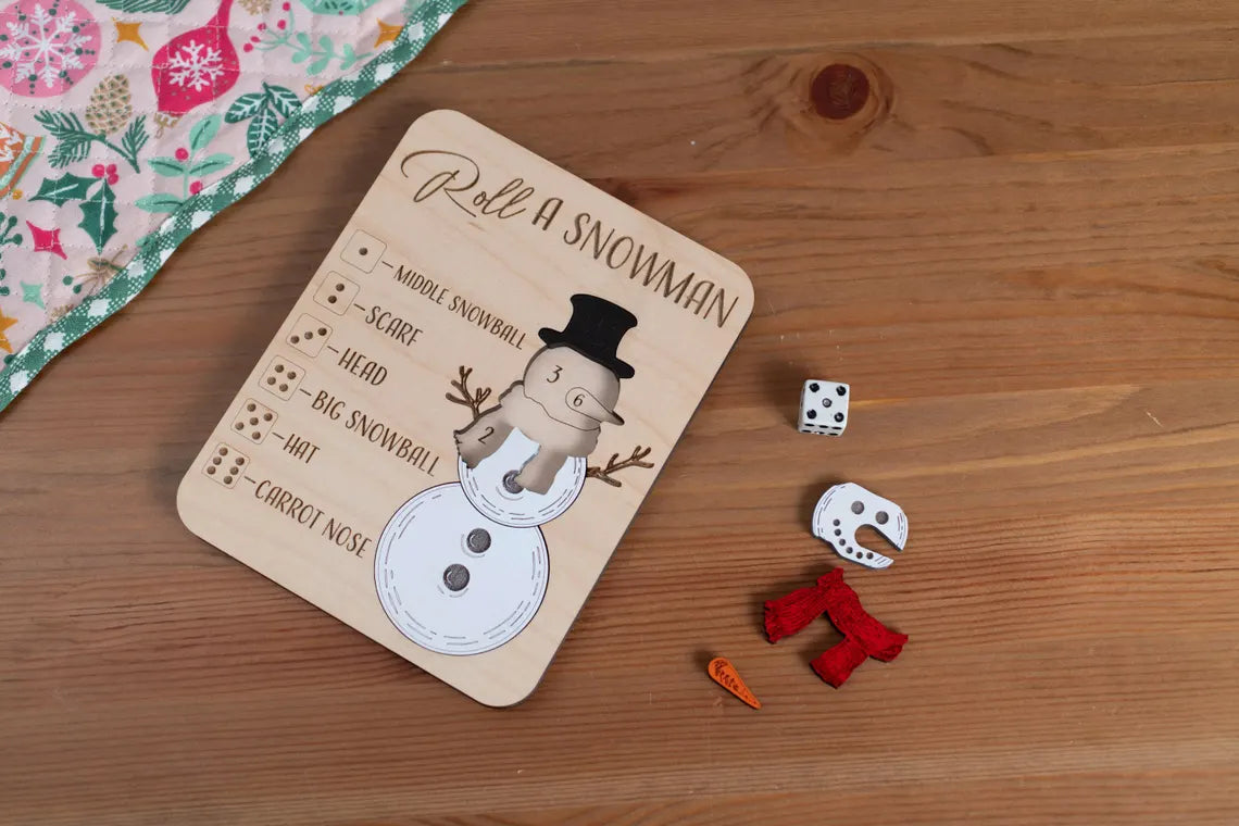 Roll-A-Snowman Christmas Puzzle Game | Kids Party & Stocking Stuffer