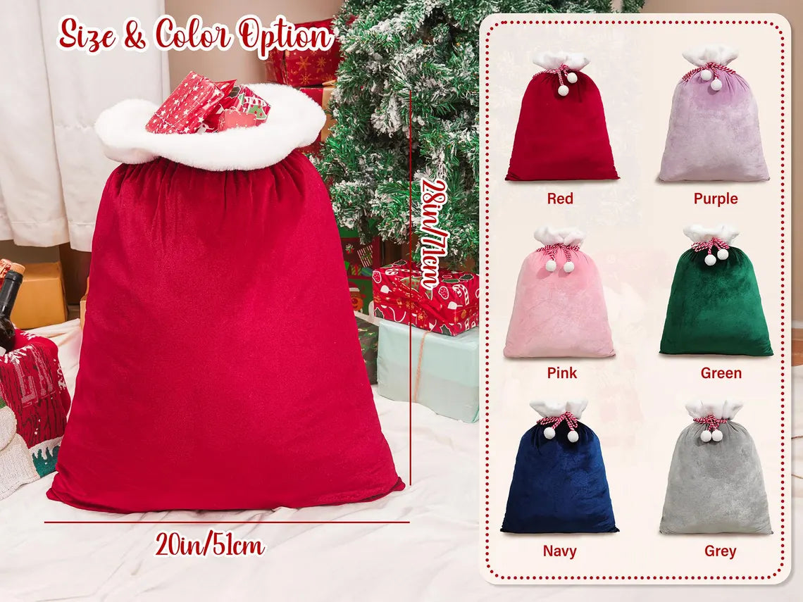 Personalized Large Santa Sack – Christmas Gift Bag with Name