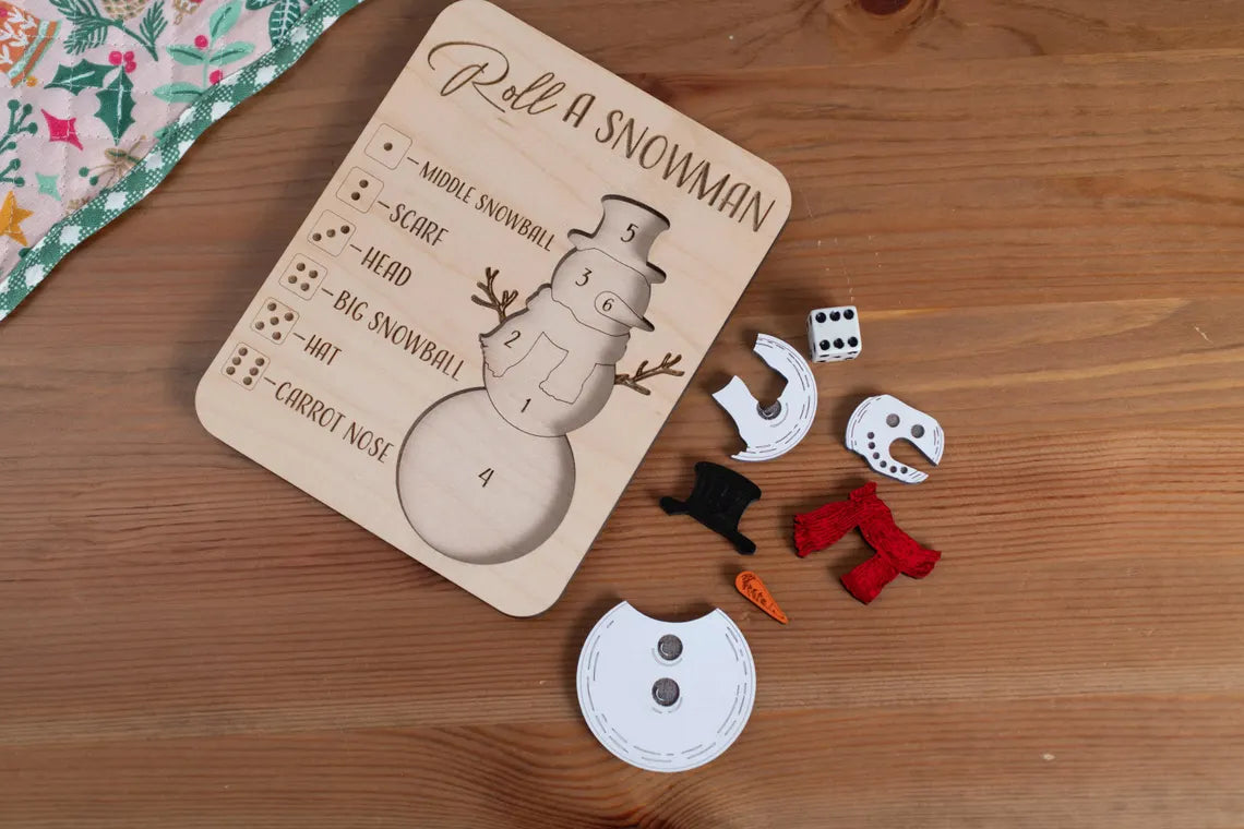 Roll-A-Snowman Christmas Puzzle Game | Kids Party & Stocking Stuffer