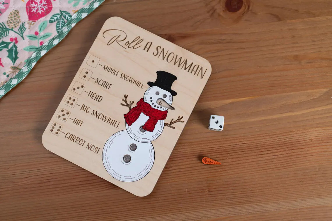 Roll-A-Snowman Christmas Puzzle Game | Kids Party & Stocking Stuffer