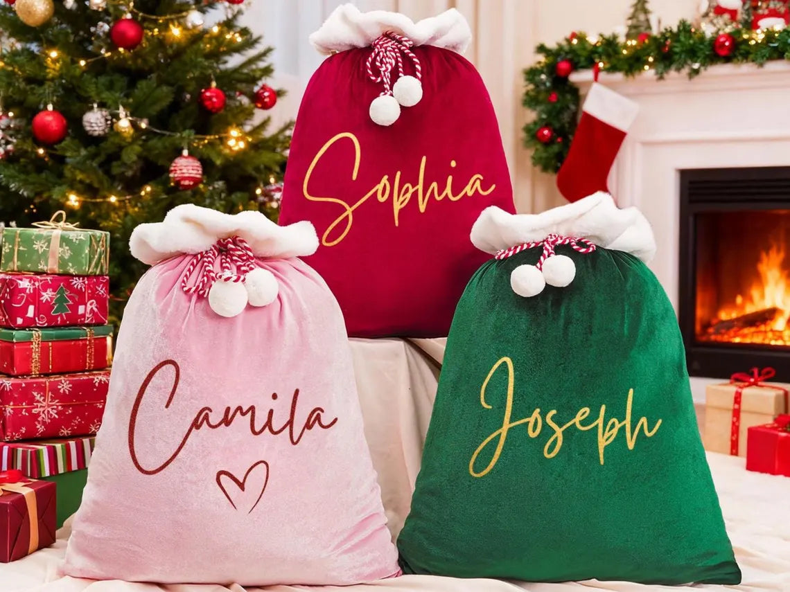Personalized Large Santa Sack – Christmas Gift Bag with Name