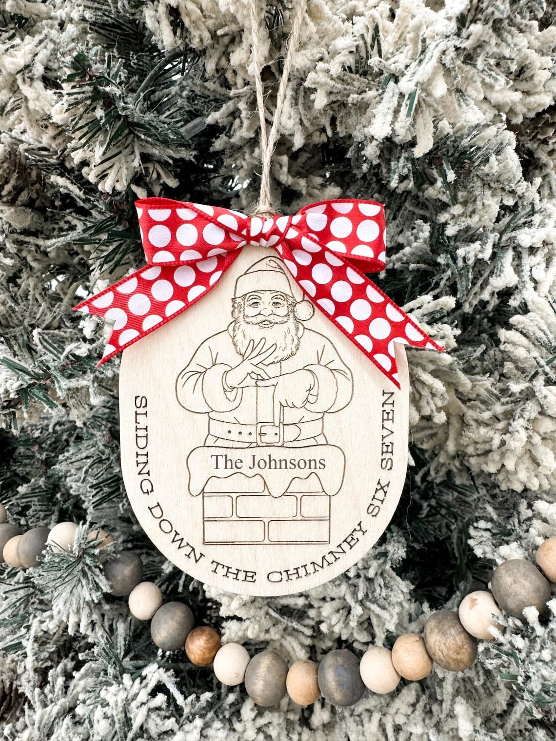 Funny “Six Seven” Santa Ornament | Personalized Christmas Gift
