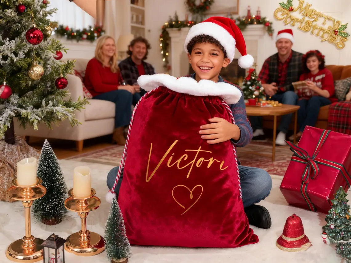 Personalized Large Santa Sack – Christmas Gift Bag with Name