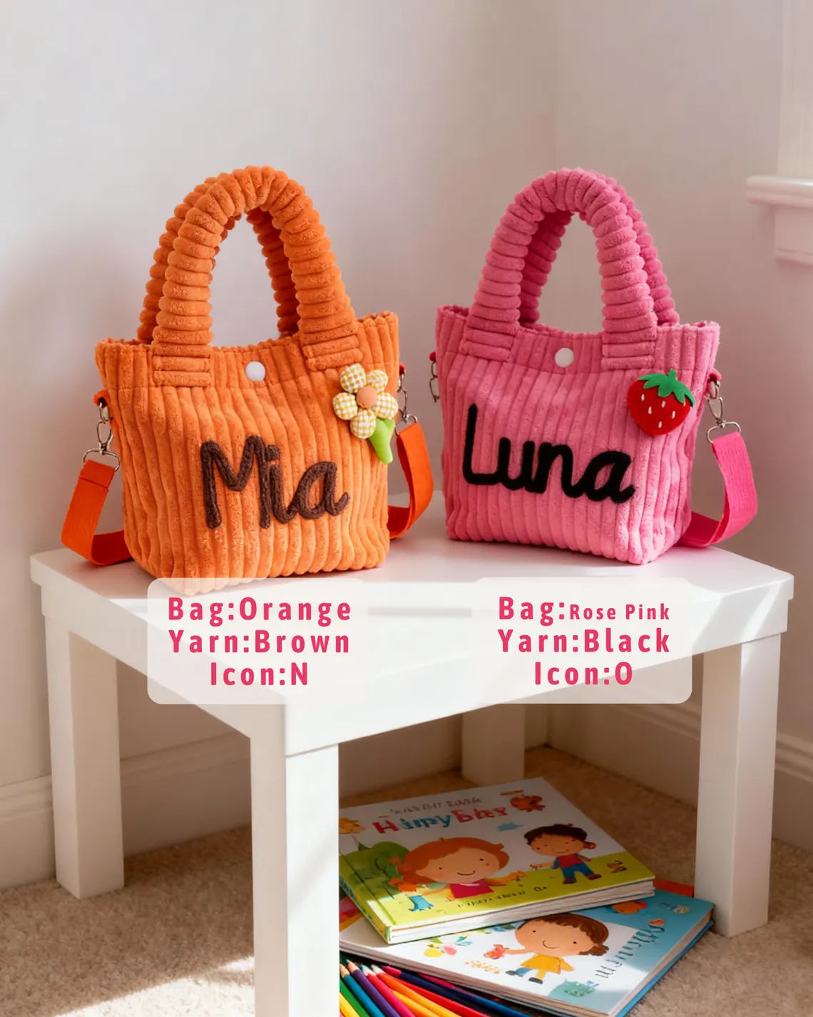 Personalized Toddler & Kids Crossbody Bag – Custom Name Purse