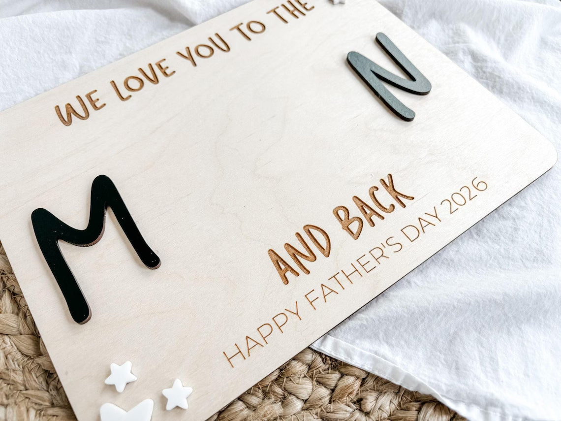 Fathers Day Handprint Sign – Personalized DIY Gift for Dad 2026