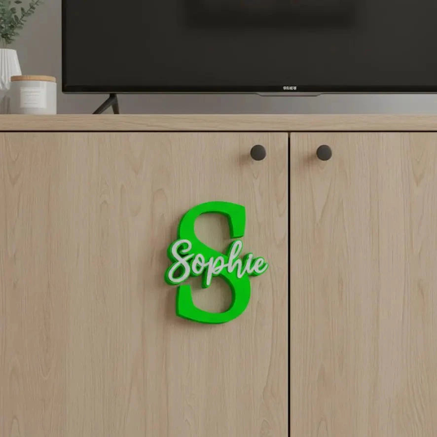 Custom 3D Printed Name Sign – Personalized Desk & Shelf Décor
