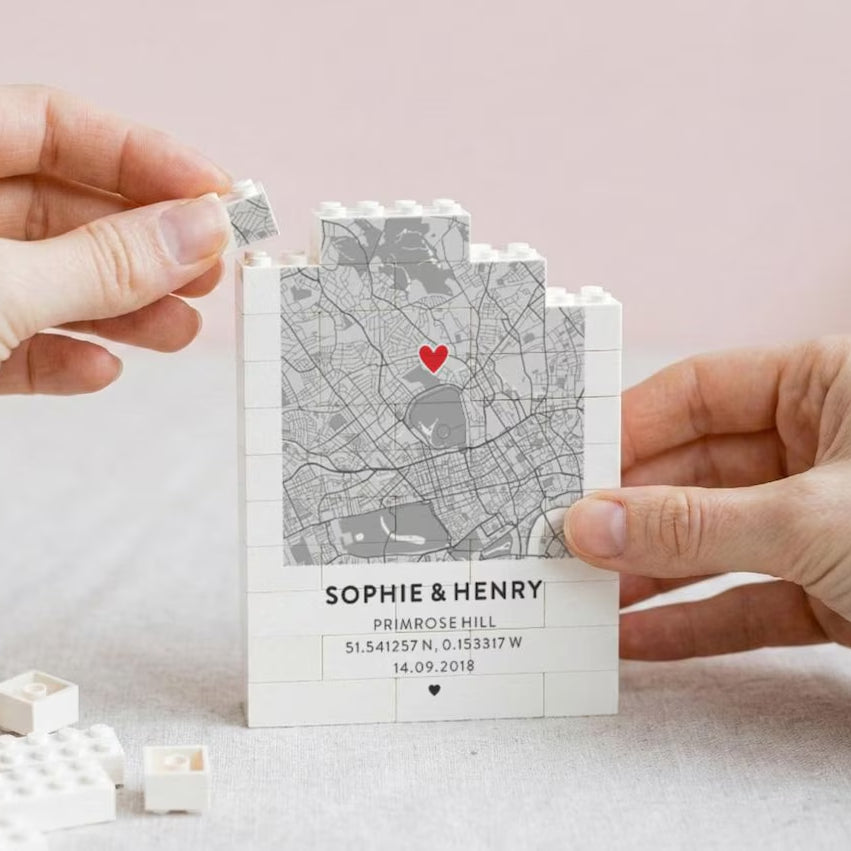 Where It All Began Map Block – Personalized Couple Gift