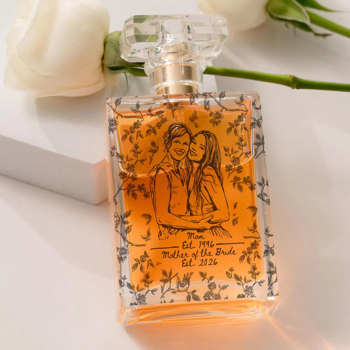 Custom Photo Refillable Perfume Bottle Gift for Mom