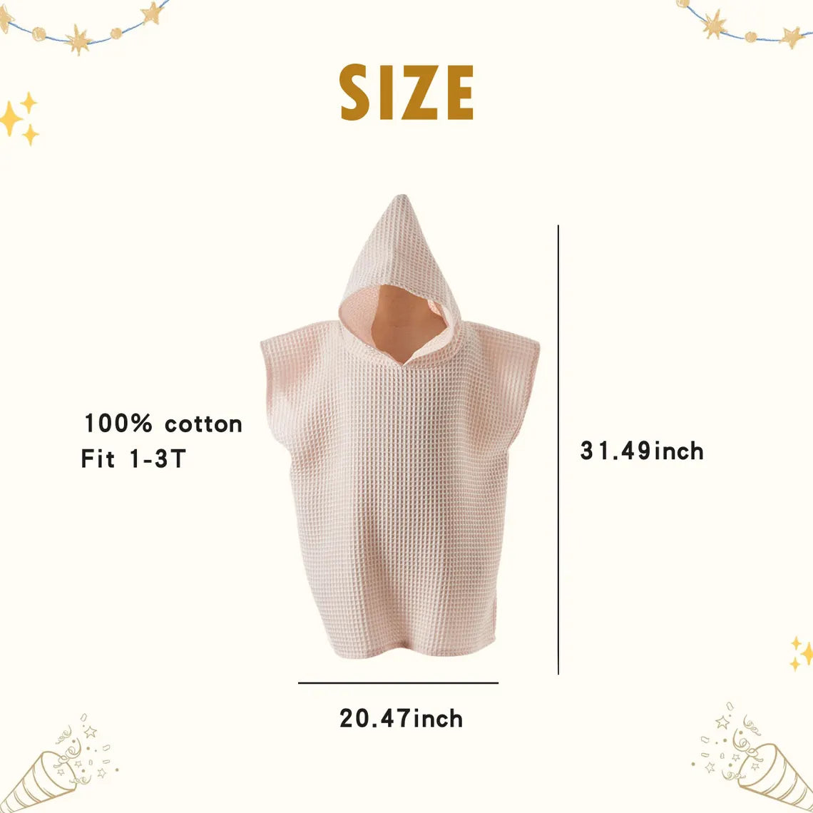 Personalized Toddler Beach Towel | Hooded Poncho 1–3T