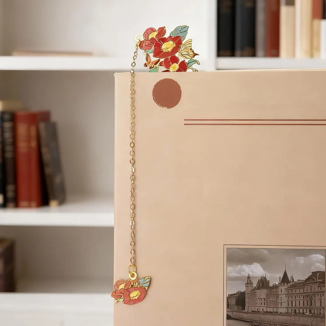 Personalized Birth Flower Butterfly Metal Bookmark | Custom Name Initial Date