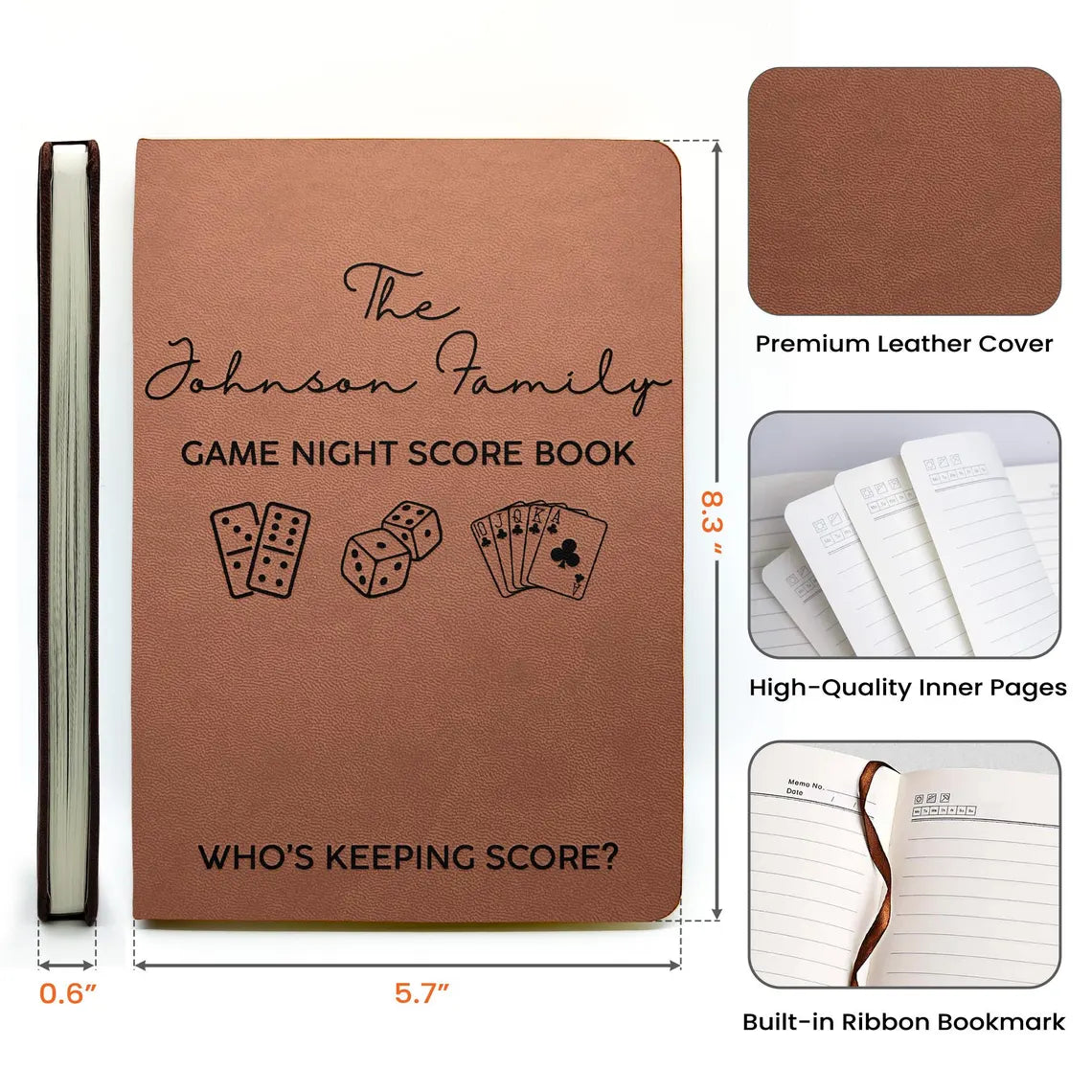 Personalized Game Night Score Book – Family Game Night Journal