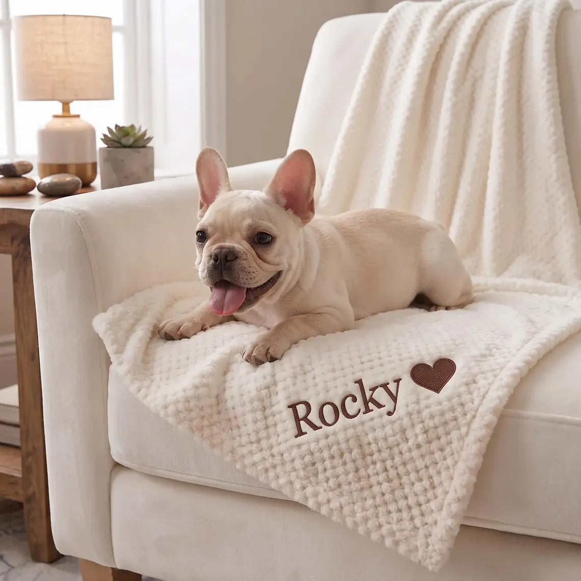 Personalized Dog & Cat Blanket | Custom Embroidered Pet Blanket