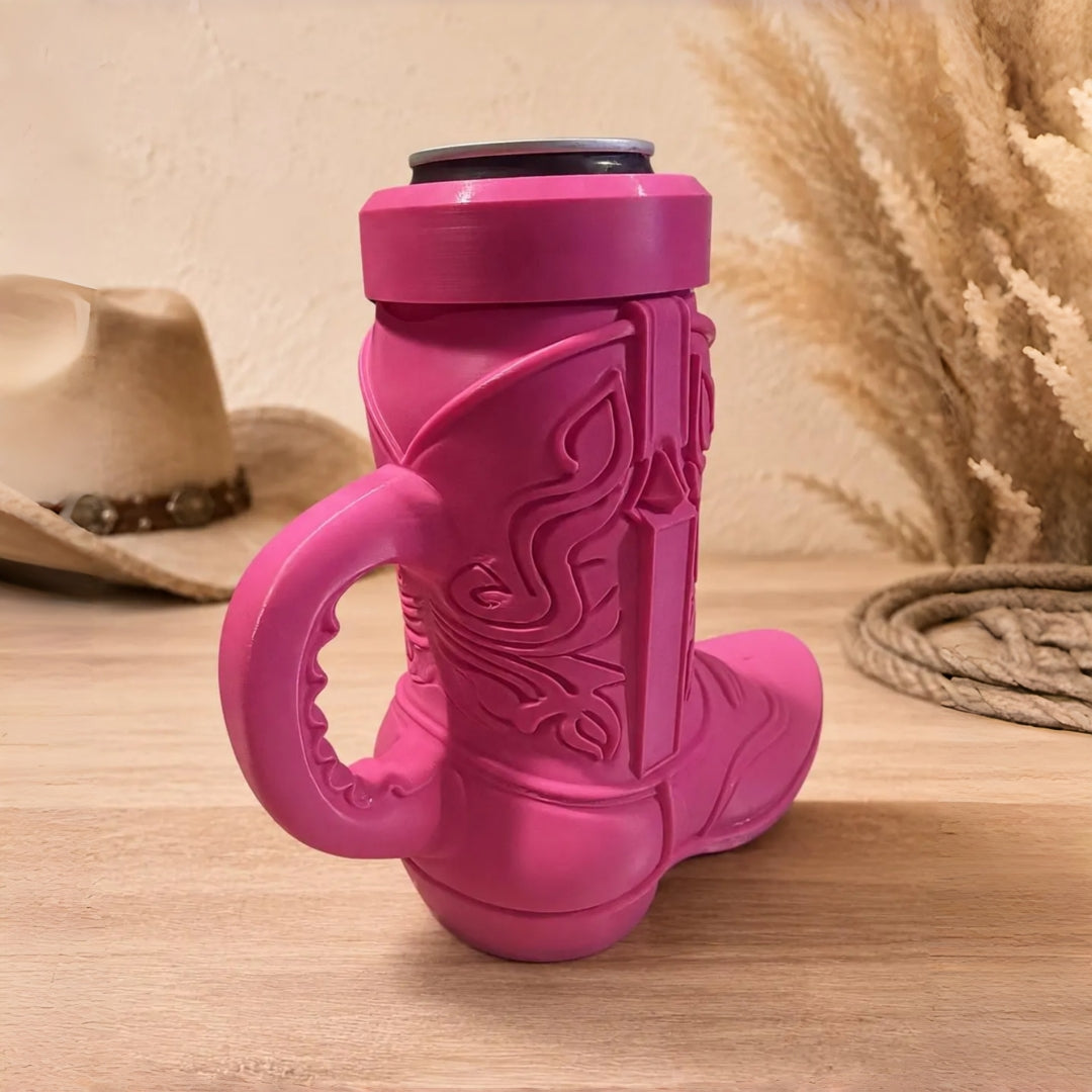 Personalized Cowboy Boot Can Holder – Custom Name Cowgirl Gift