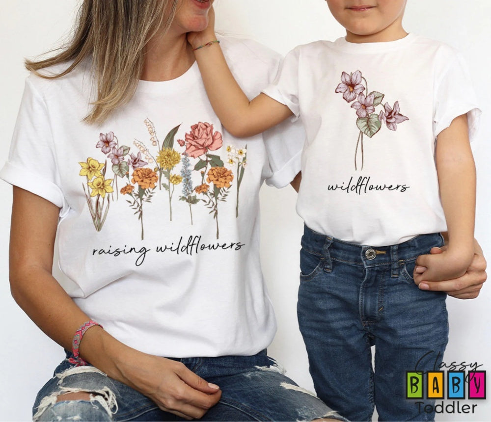 Mama and Baby Matching Shirts – Raising Wildflowers Mommy & Me Tee