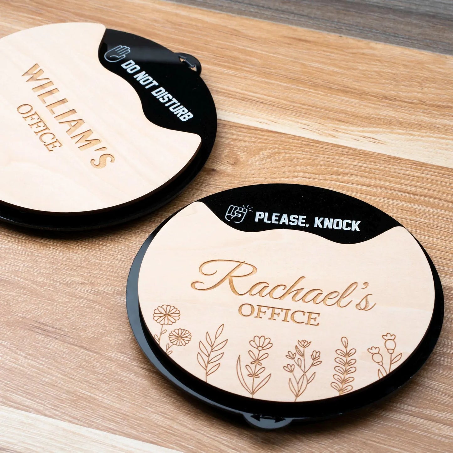 Personalized Rotating Office Door Sign - 4 Custom Sides | Do Not Disturb
