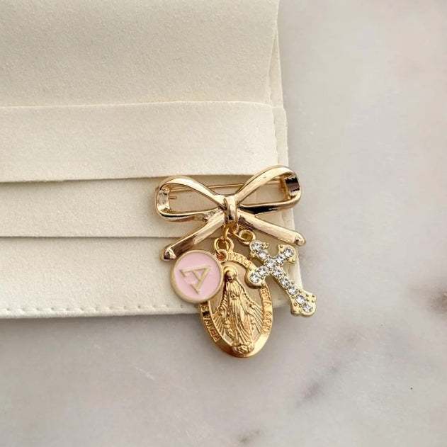 Personalized Catholic Gift - Protection Pin for Baptism & Christening