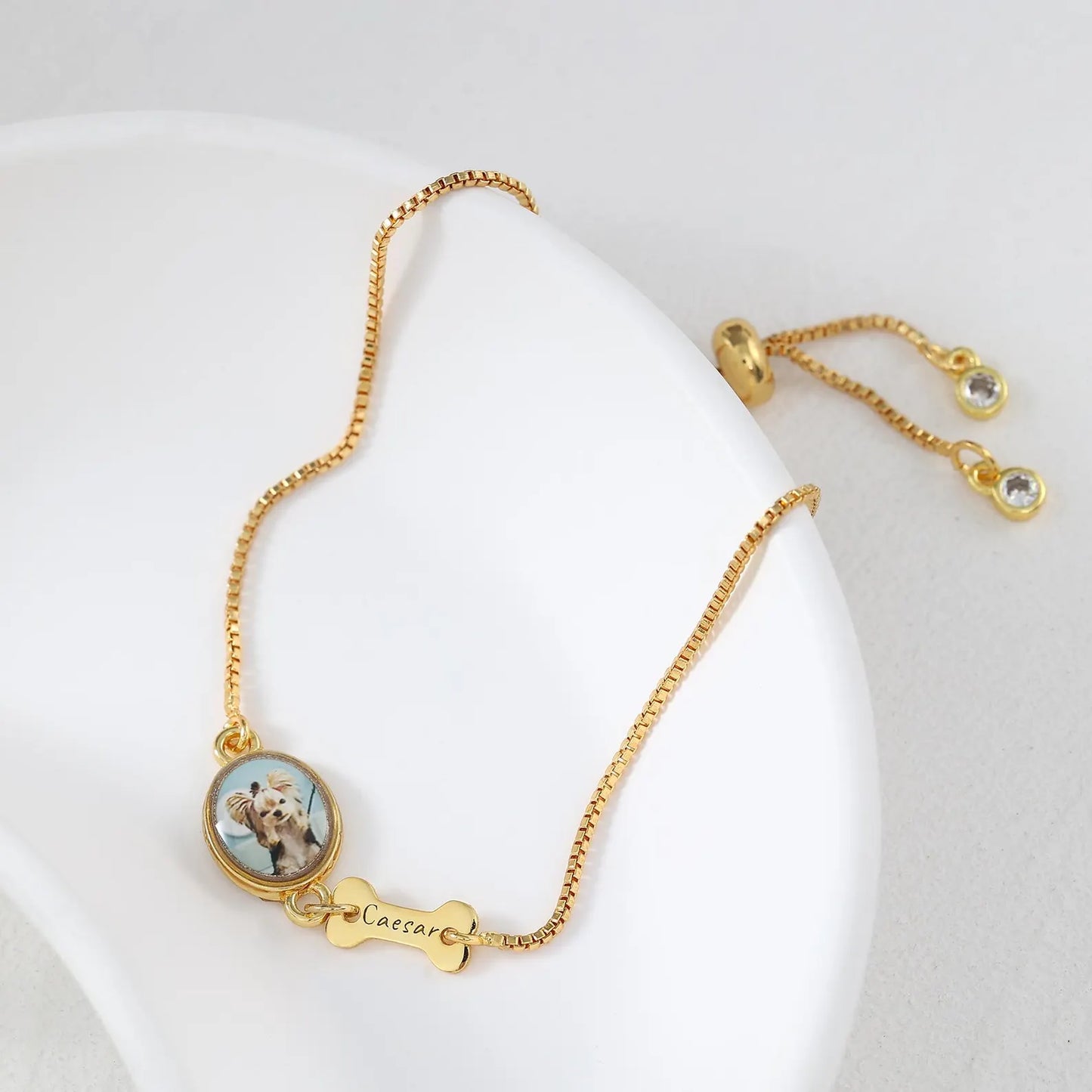 Personalized Pet Photo Bracelet | Custom Name Memorial Jewelry