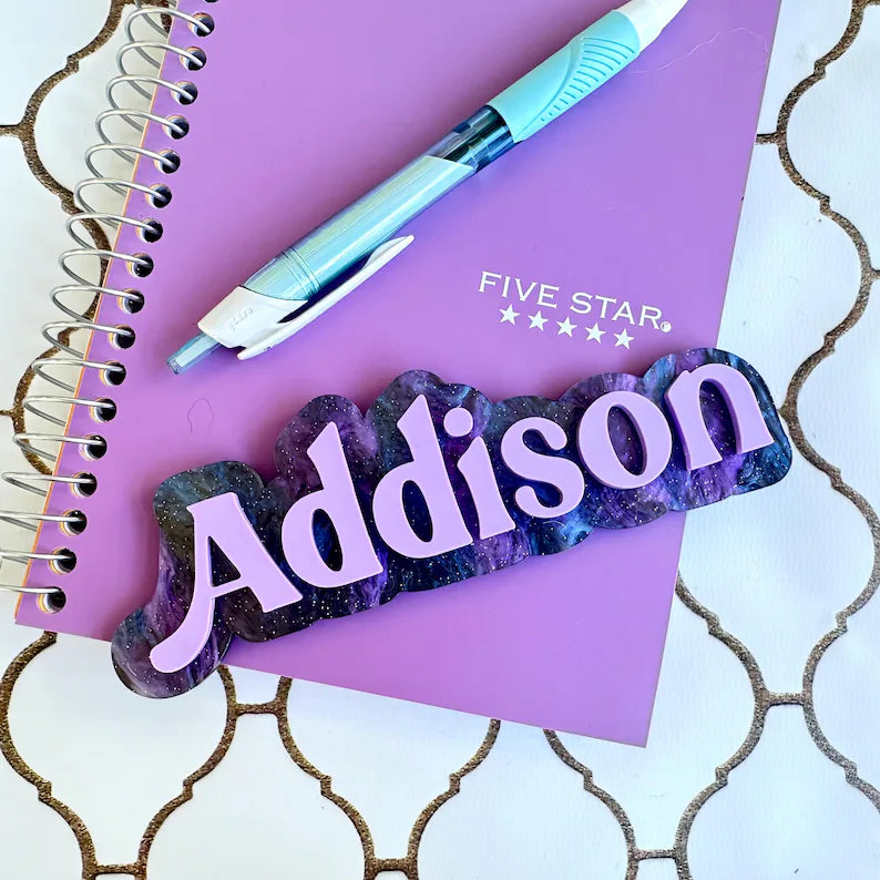 Personalized 3D Locker Name Magnet – Custom Acrylic Locker Decor