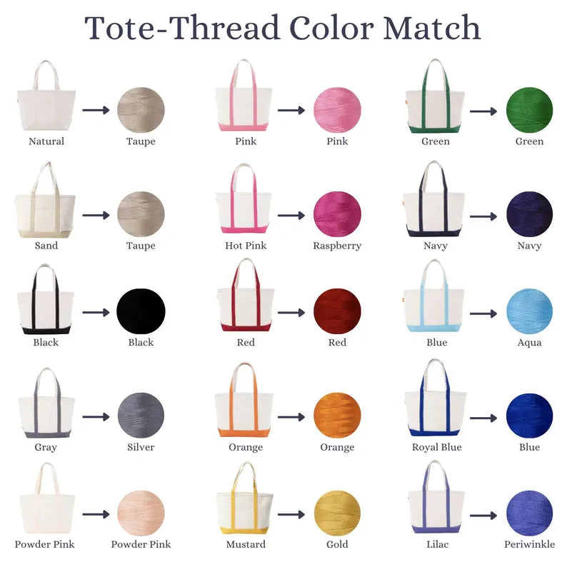 Personalized Embroidered Tote Bag - Custom Gift for Her or Mom