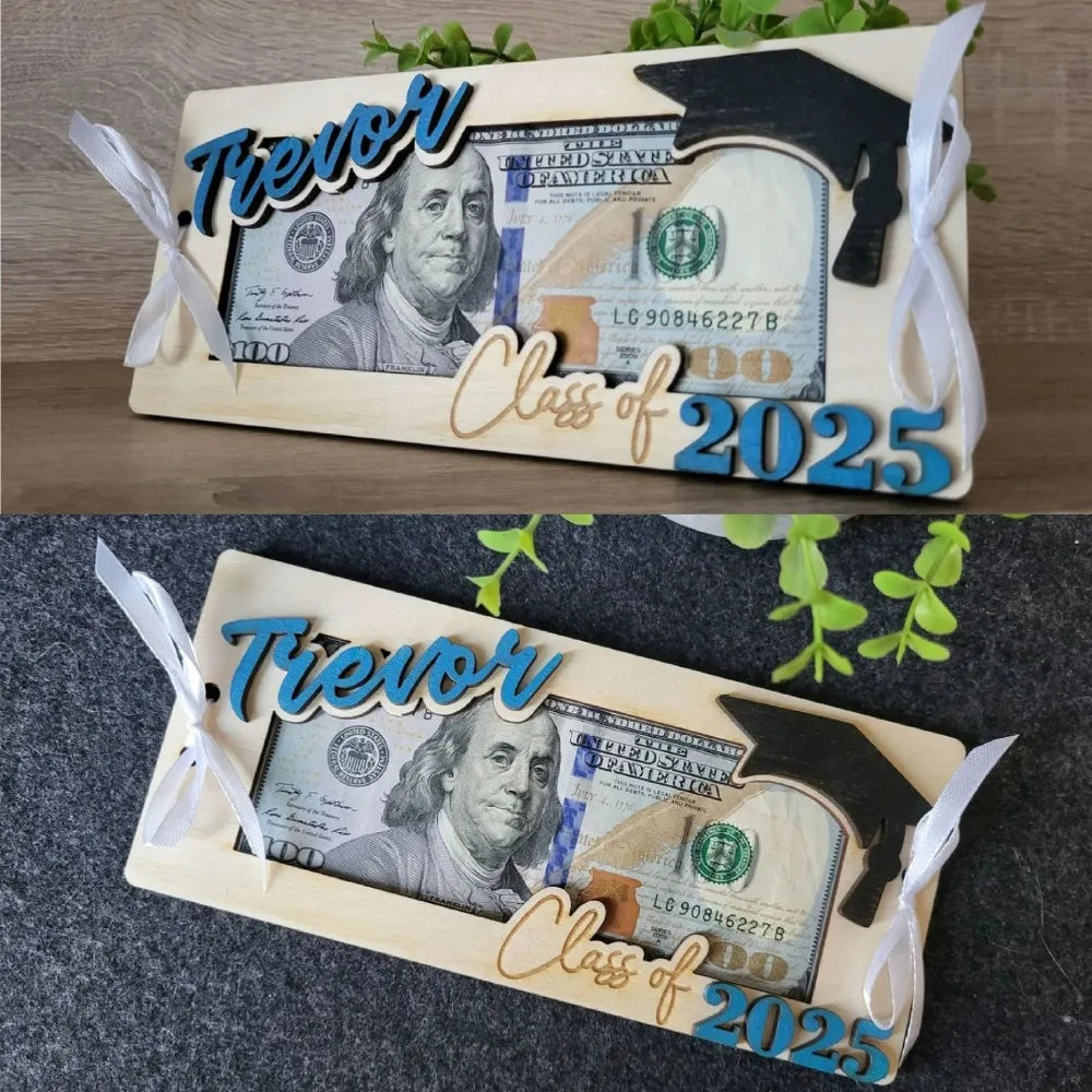 Custom Wooden Money Holder – Personalized Graduation Gift