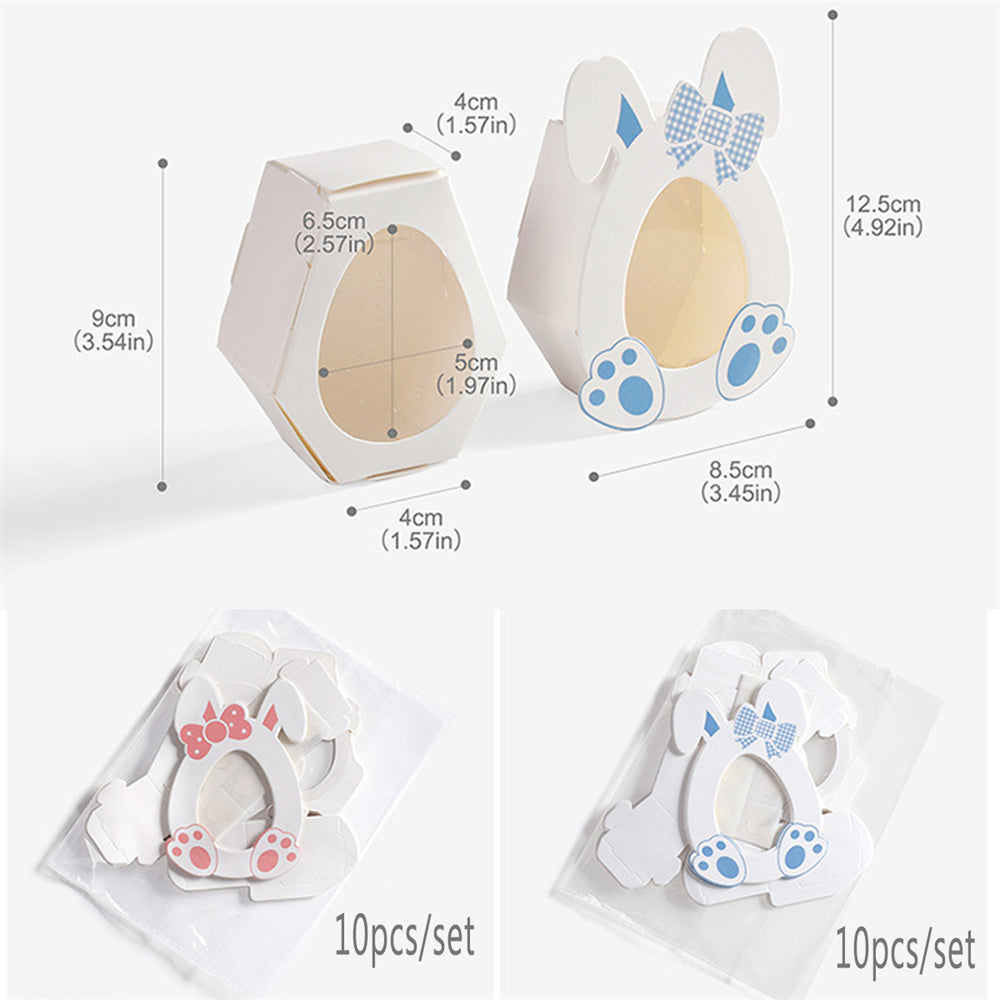 Lot de 10 boîtes à collations de Pâques créatives et pratiques, boîte de rangement pour cadeaux, boîte d'emballage pour bonbons et chocolats, sac cadeau
