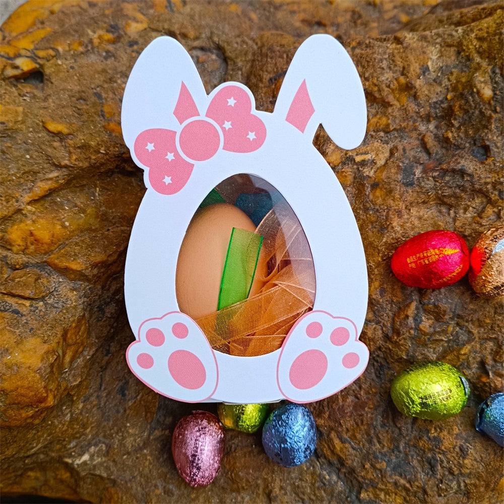 Lot de 10 boîtes à collations de Pâques créatives et pratiques, boîte de rangement pour cadeaux, boîte d'emballage pour bonbons et chocolats, sac cadeau