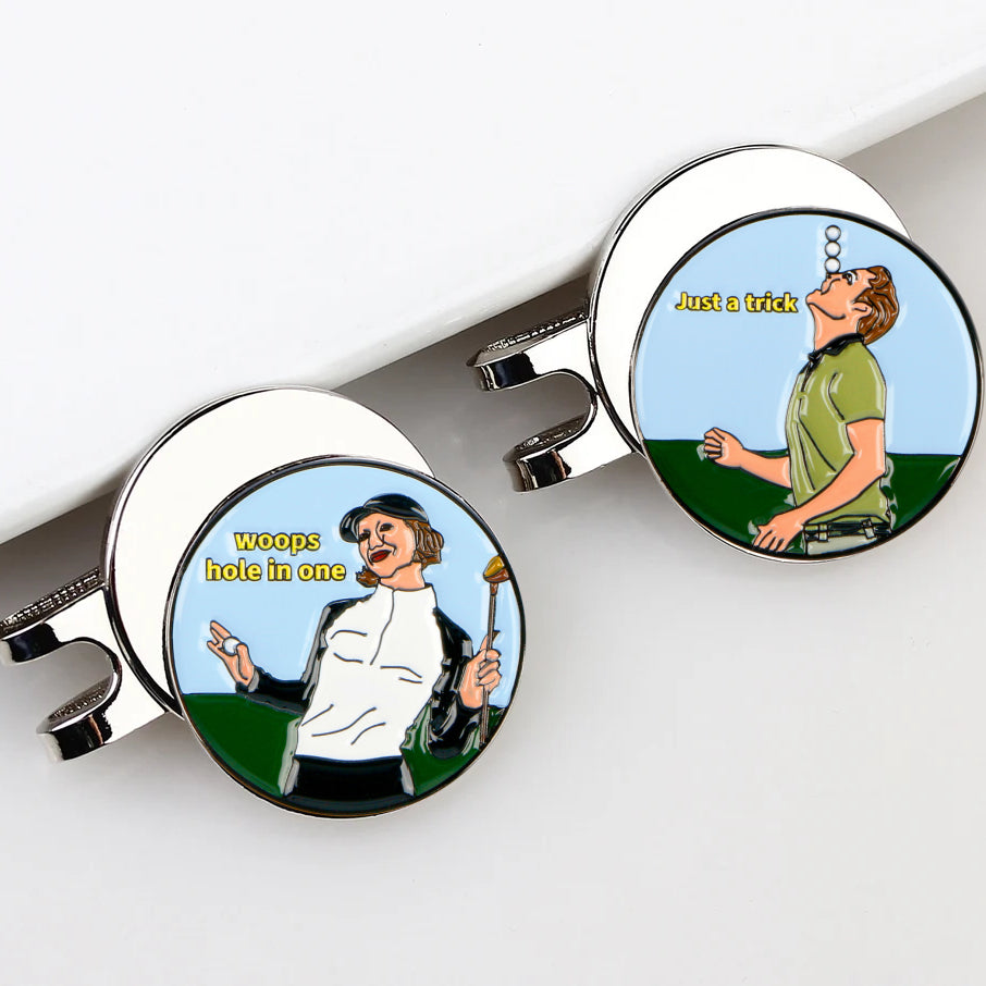 Funny Magnetic Golf Ball Marker Cartoon Hat Clip – Golf Gift