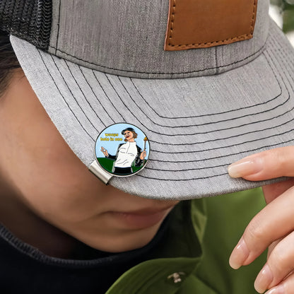 Funny Magnetic Golf Ball Marker Cartoon Hat Clip – Golf Gift
