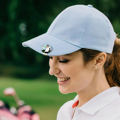 Funny Magnetic Golf Ball Marker Cartoon Hat Clip – Golf Gift