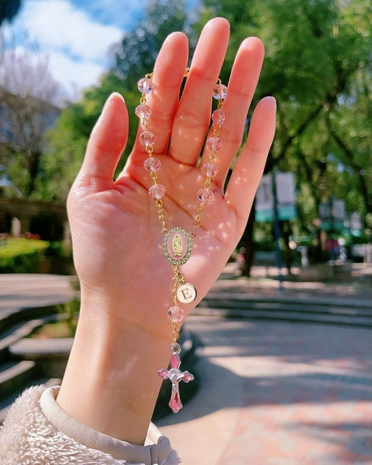 Personalized Car Rosary – Virgin of Guadalupe Rearview Mirror Charm