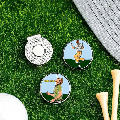 Funny Magnetic Golf Ball Marker Cartoon Hat Clip – Golf Gift