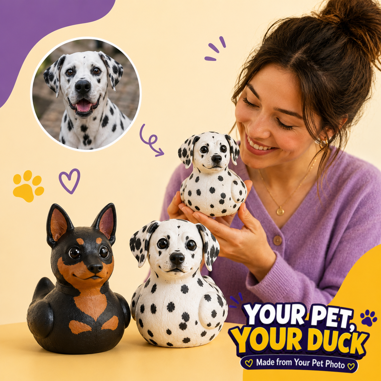 Custom Pet Duck Figurine | Made From Your Pet Photo