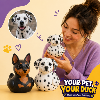 Custom Pet Duck Figurine | Made From Your Pet Photo