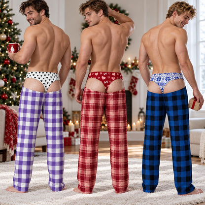 Personalized Unisex Funny Christmas Pajama Pants – Fake Butt Prank