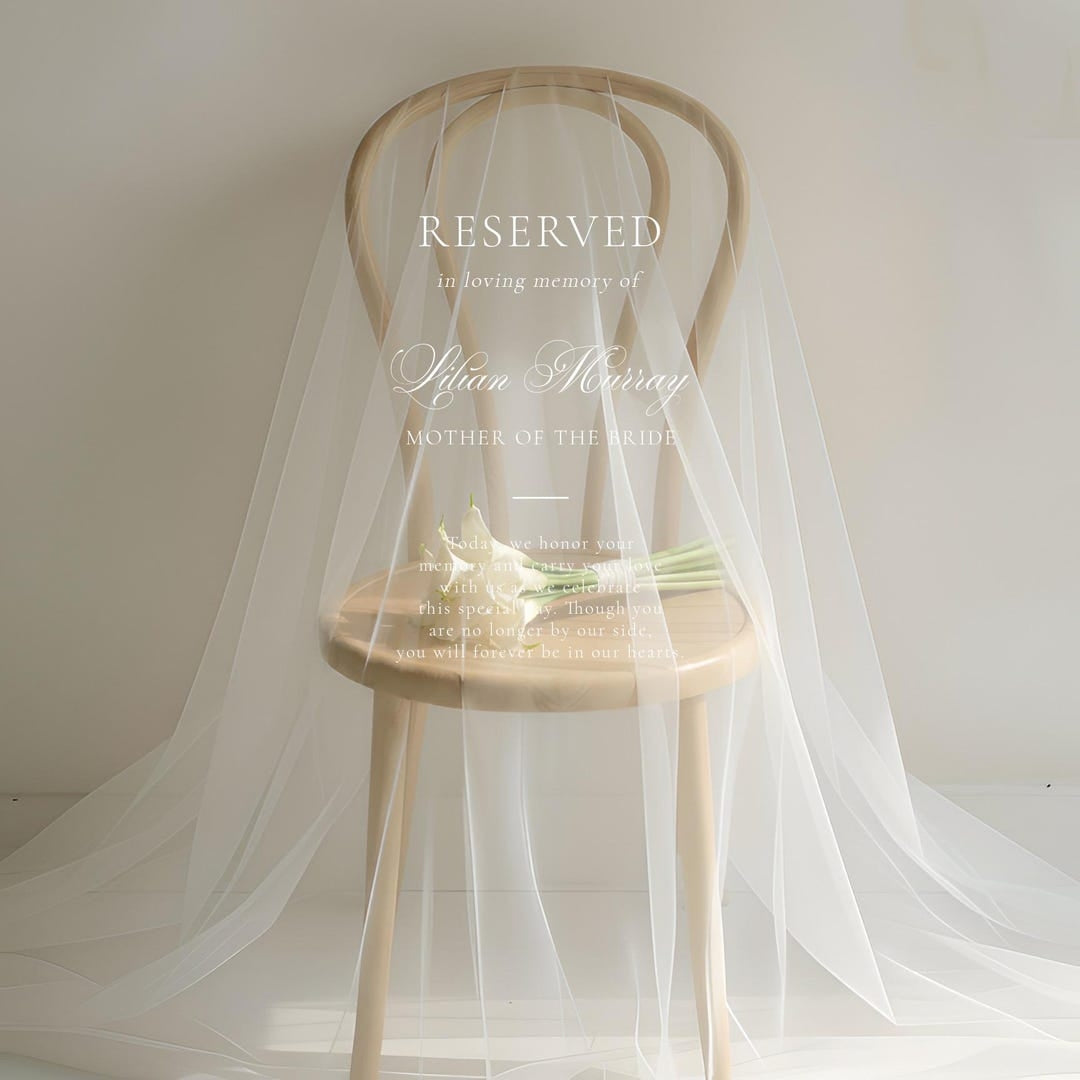 Personalized Wedding Memorial Chair Sign, We Saved You a Seat